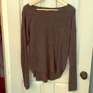 Express Long Sleeve Sweater Charcoal Grey